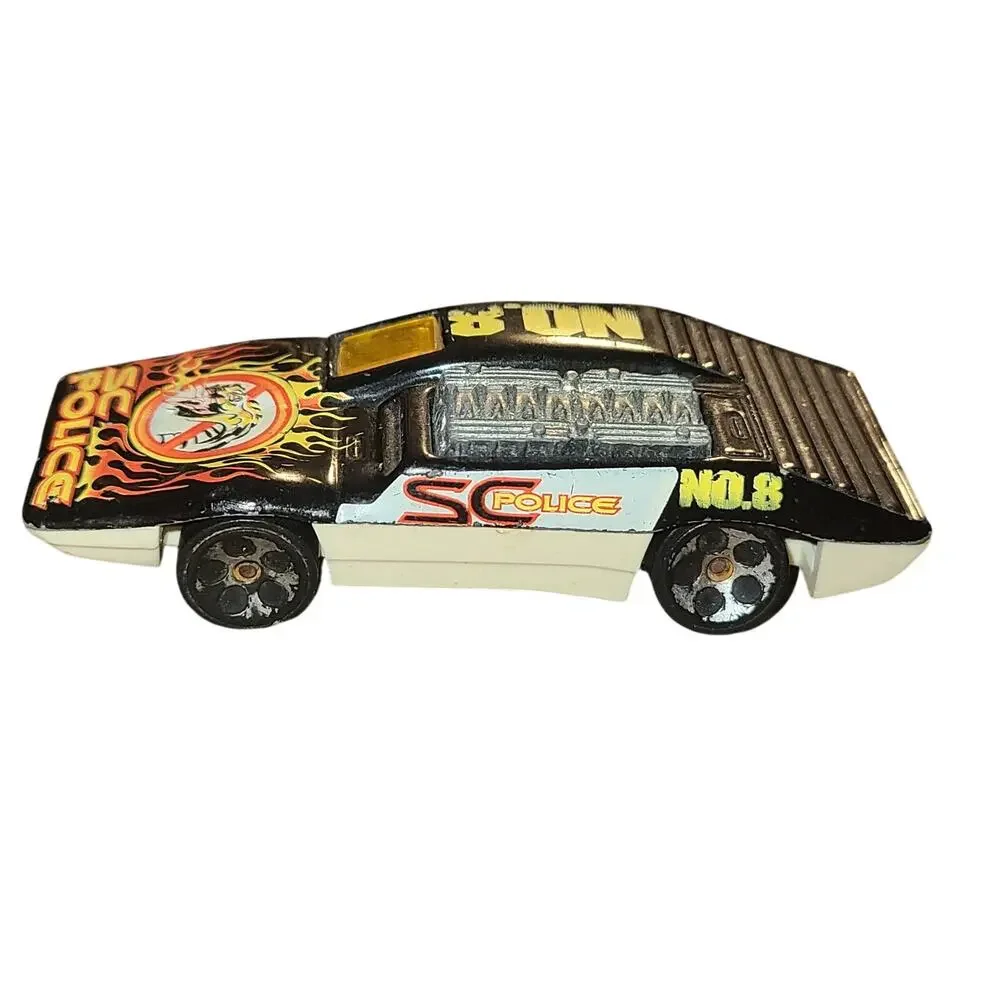 Vintage 1970 Hot Wheels Side Kick Diecast Car Mattel SC Police No. 8 Toy
